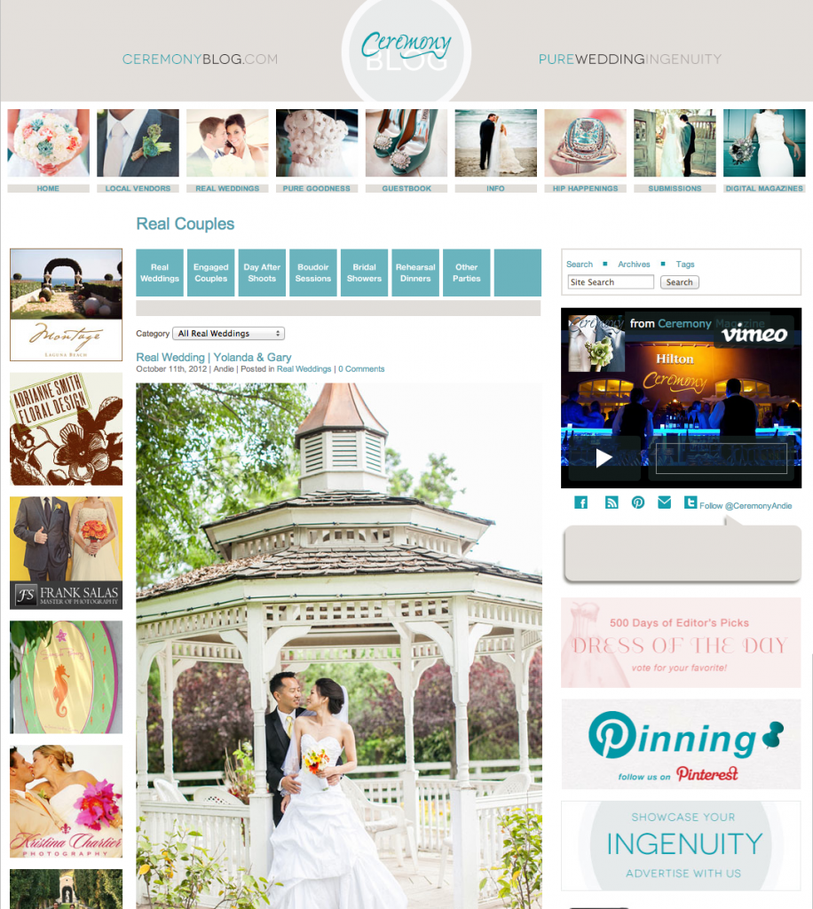 PUBLISHED ON CEREMONY MAGAZINE BLOG | WEDDING PUBLICATION